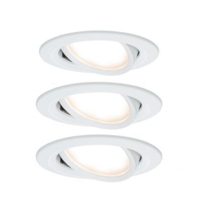 Kit 3 spot LED blanc orientable 6,8W Ø83mm