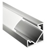 Profil aluminium en angle 2 mètres anodisé pour rubans LED