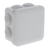 Boîte carrée 130x130x74 étanche Plexo gris embout (10) IP55/IK07 650°C