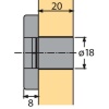Serrure de rideau d armoire à loquet à cylindre 6195 - Prestige 2000 pour cylindre interchangeable Z23 Ø18