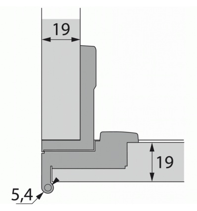 Bras articulé 270° recouvrement 15mm finition nickelé - Selekta Pro 2000