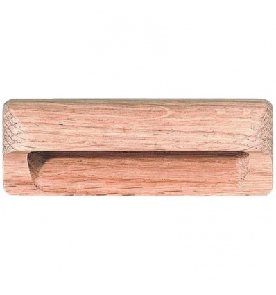 Poignée cuvette classique chêne brut poncé - longueur 110 mm, entraxe 64 mm