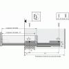 Coulisses à billes pour tiroir InnoTech Atira - charge 25kg - sortie partielle - Quadro 25 Stop Control - L 520 mm