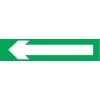 Panneau rectangle vert d'évacuation, dimensions 330 x 120 mm, désignation ''Flèche''