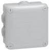 Boîte de dérivation carrée Plexo dimensions 105x105x55mm gris RAL7035