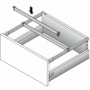 Tringle transversale pour tiroir ArciTech pour largeur de meuble 500 mm coloris argent