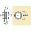 Serrure de meuble à cylindre à palastre variable pour cylindre interchangeable Z 23 Ø18