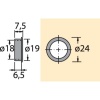 Serrure de meuble à cylindre à palastre variable pour cylindre interchangeable Z 23 Ø18