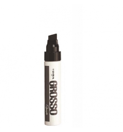 Marqueur permanent noir GROSSO XXL pointe biseautée 4-12 mm, toutes surfaces