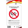 Panneau d'interdiction de fumer et de vapoter adhésif 148 x 210 mm