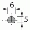 Tringles 6 x 5 mm pour serrure espagnolette Z 23 - longueur 1500 mm