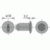 Cylindres interchangeables - Z 23 Ø18 - s'entrouvrant sur numéro de variure - 18018