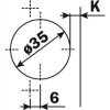 Charnières amorties 110° pour angle 45° - à visser - entraxe 48 - en applique - Silentia + série 700