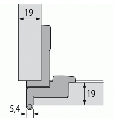 Bras articulé 230° recouvrement 6,5mm finition nickelé - Selekta Pro 2000