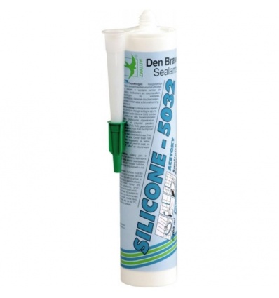 Mastics sanitaire silicone acétique 5032, coloris blanc, cartouche de 300 ml