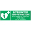 Panneau rigide défibrillateur automatisé externe 450 x 150