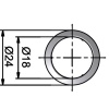 Rosace de cylindre à palastre 391 Z23A finition noir