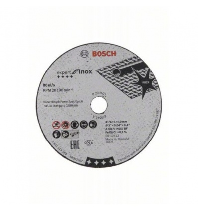Disques à tronçonner Expert for Inox 76 mm boîte de 5 disques