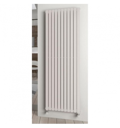 Radiateur décoratif vertical eau chaude Piano 2 blanc 1820x792x46mm 2180W raccordement hydraulique latéral 12