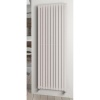 Radiateur décoratif vertical eau chaude Piano 2 blanc 2020x792x46mm 2398W raccordement hydraulique latéral 12