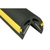 Protection dangles de murs PARGOM en SEBS jaune et noir avec un fer plat de fixation longueur 2m diamètre 95mm