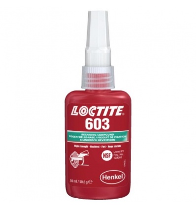Adhésif LOCTITE 603 de fixation dassemblages cylindriques roulements et bagues autolubrifiantes oil tolérant 50ml