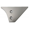 Embouts de finition pour profil portetablettes paire finition argent anodisé aluminium