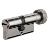 Cylindre double à bouton de sûreté type velix 30 x b30 laiton nickelé 5 clés réversibles brevetées