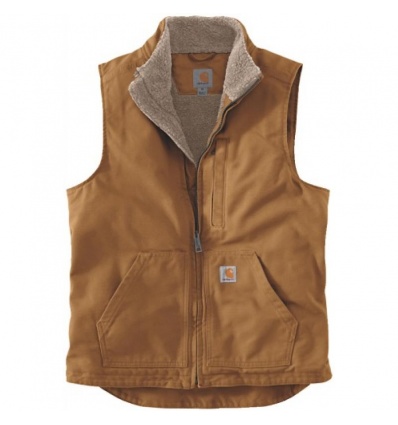 Gilet Washed Duck Sherpa coloris marron taille XL