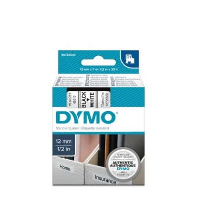 Ruban D1 pour étiqueteuses DYMO LabelManager 160 et 420P cassette largeur 6mm longueur 7m ruban transparent texte noir