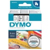 Ruban D1 pour étiqueteuses DYMO LabelManager 160 et 420P cassette largeur 6mm longueur 7m ruban transparent texte noir