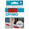 Ruban D1 pour étiqueteuses DYMO LabelManager 160 et 420P cassette largeur 12mm longueur 7m ruban rouge texte noir