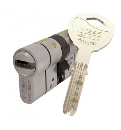 Cylindre de sûreté type T70 à clé réversible brevetée fonction clé de secours 5 clés 30 x 40