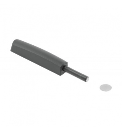 Butée universelle Pushlatch course 37 mm à visser gris clair avec plaque magnétique