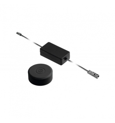 Interrupteur radio sans fil on off gradable noir Ø35mm en applique ou encastré