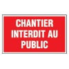 Panneau Novap Chantier interdit au public 4160665