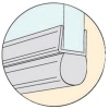 Joint bas de porte de douche double levre 1 m Ø 58 mm