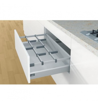 Tringle transversale pour rangement intérieur de tiroir casserolier ArciTech longueur 2000 mm coloris anthracite recoupable
