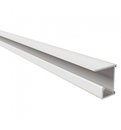 Profil de dossiers suspendus en aluminium laqué blanc montage sous tablette 4m