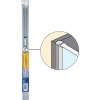 Baguettejoint PVC transparent pour côté de portes de douche ép 5 à 8 mm longueur 2 m