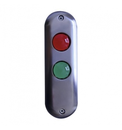 Platine de signalisation à leds rouge vert et bouton dappel 1224 Volts ACDC IP 54
