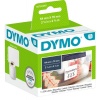 Étiquettes DYMO LW multiusages grand format 54x70mm adhésif semipermanent noir sur fond blanc rouleau 320 étiquettes