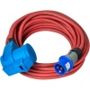 Brennenstuhl Rallonge électrique SOLUTIONS OUTDOOR 15m de câble rouge fiche CEE P17 fabriquée en France