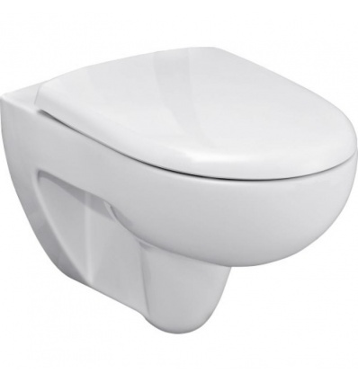 Cuvette WC suspendue courte Renova Compact 49x36 cm abattant blanc