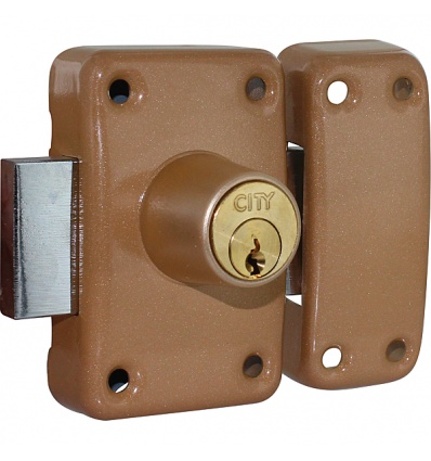 Verrou de sûreté ISEO à 2 entrées de clé. Cylindre 30 mm. avec 3 clés sur n° KCFG005502