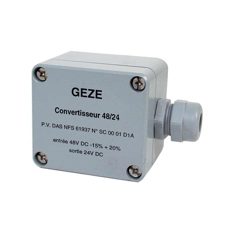 Convertisseur tension 48 VCC vers 24 VCC gris/argent Geze - Le