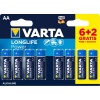 Pack piles Varta LONGLIFE AAL06 6 2 gratuites