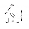 Kit de montage inox Duval sur mesure simple traversant droit 2207205517