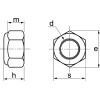 Écrous hexagonaux Acton frein indésserrable avec bague nylon inox A2 DIN 985