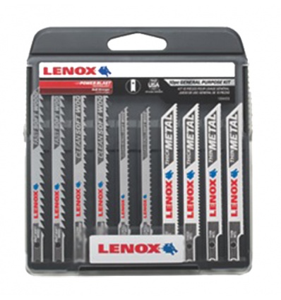 Kit de 10 lames de scie sauteuse Lenox à usage général